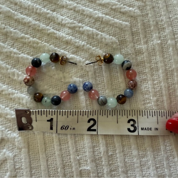 Madewell Semiprecious Beaded Hoop Earrings - Picture 4 of 5